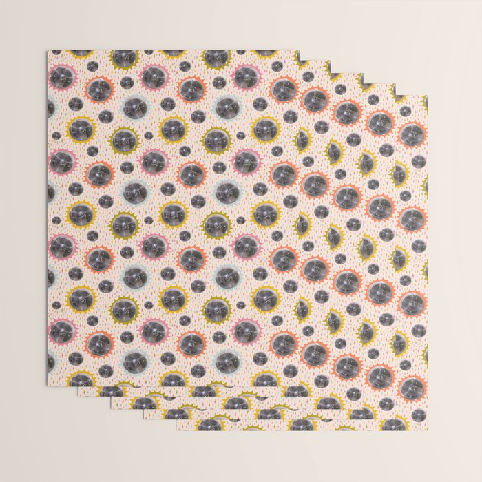 Disco Ball Collage Print Wrapping Paper Gallery Image 3