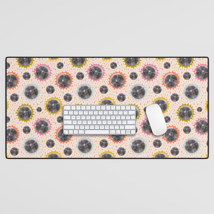 Disco Ball Collage Print Desk Mat Gallery Image 1