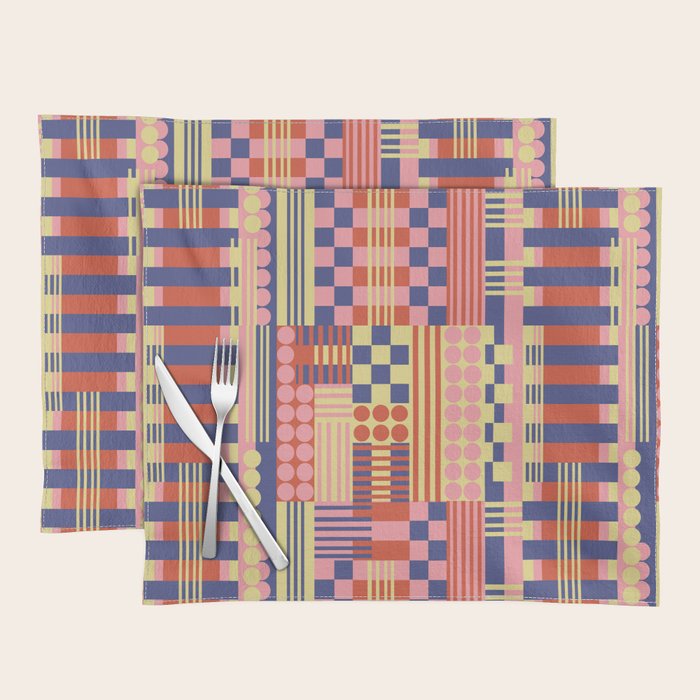 Geometric Composition Colorful Placemat Gallery Image 1