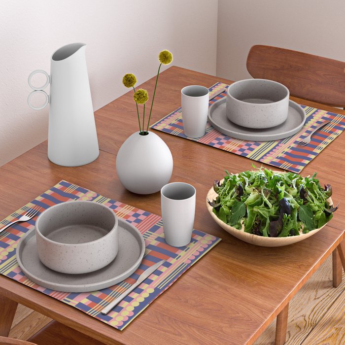 Geometric Composition Colorful Placemat Gallery Image 2