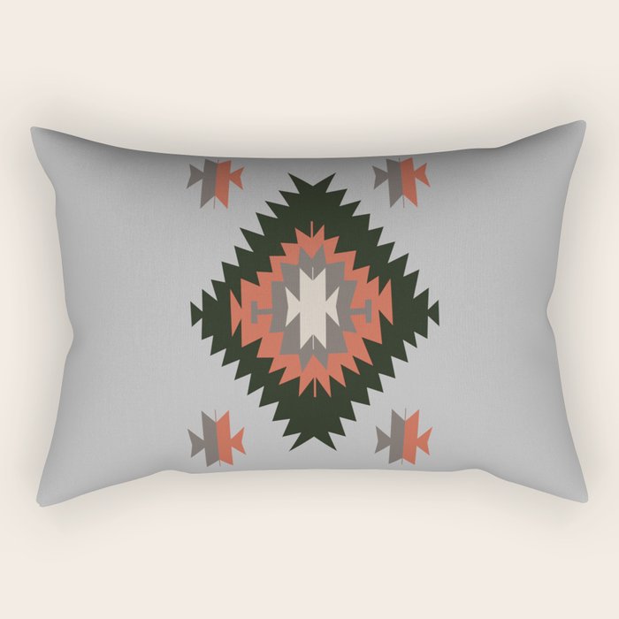 New Mexico Southwest Santa Fe Tribal Indian Pattern Rectangular Pillow Gallery Image 2