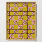 Green Ying Yang Checkered Print Serving Tray Gallery Image 1