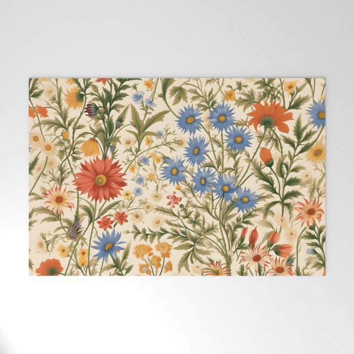 Countryside Bloom Arcane Floral Garden Welcome Mat Gallery Image 1