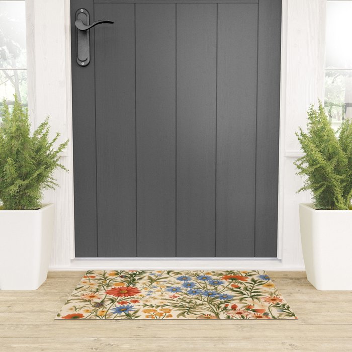 Countryside Bloom Arcane Floral Garden Welcome Mat Gallery Image 3
