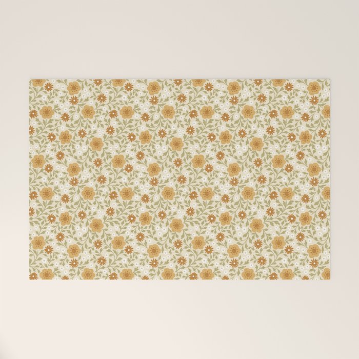 Eloise Floral - Gold Welcome Mat Gallery Image 1
