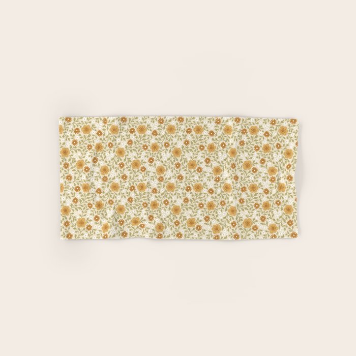 Eloise Floral - Gold Bath Towel Gallery Image 1