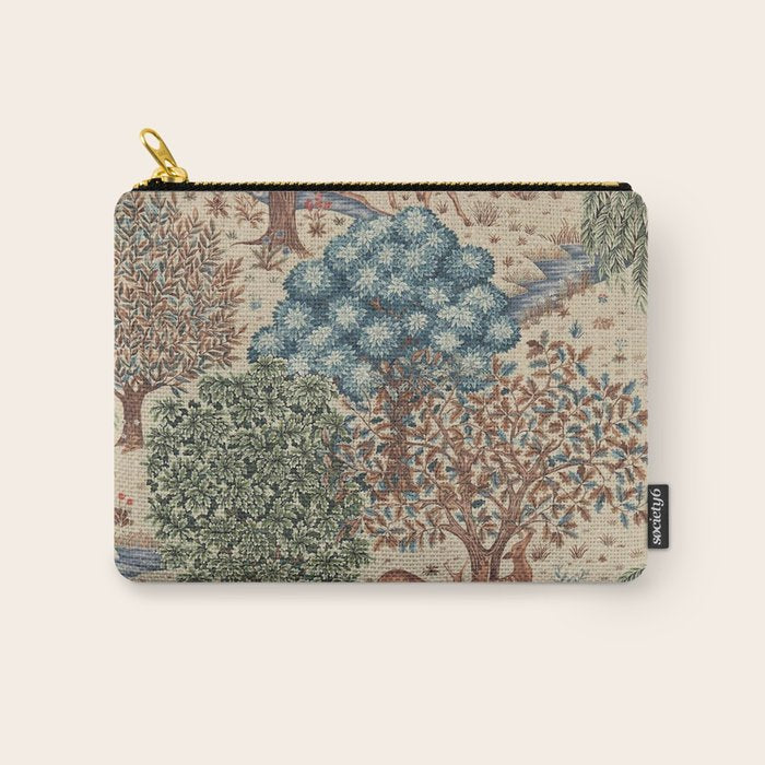 William Morris The Brook Cream Linen Woodland Carry All Pouch Gallery Image 1
