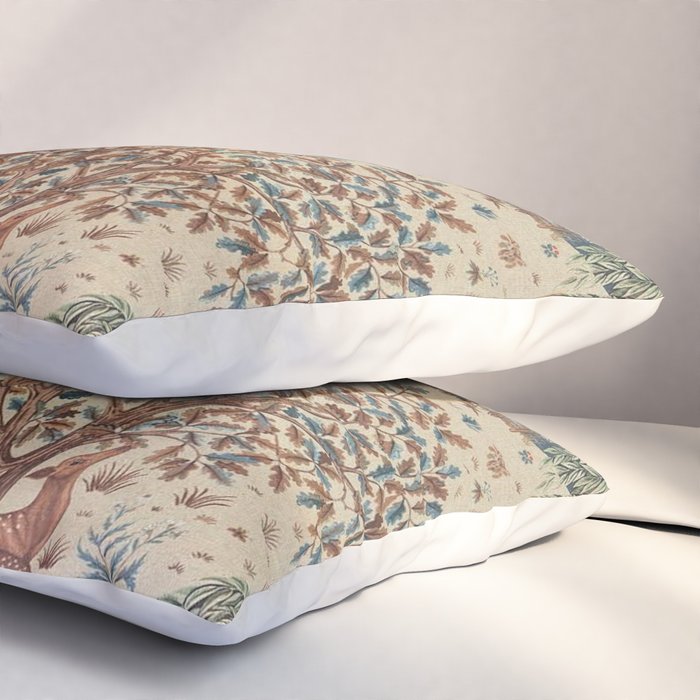 William Morris The Brook Cream Linen Woodland Pillow Sham Gallery Image 3