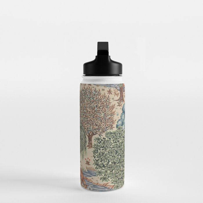 William Morris The Brook Cream Linen Woodland Water Bottle Gallery Image 3
