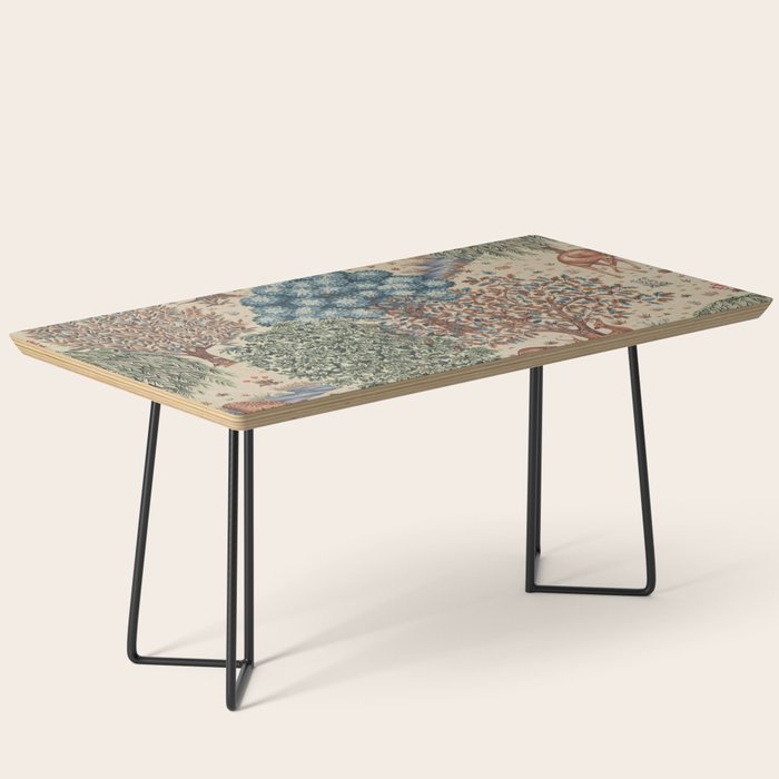 William Morris The Brook Cream Linen Woodland Coffee Table Gallery Image 1