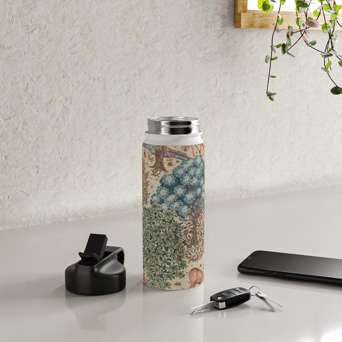 William Morris The Brook Cream Linen Woodland Water Bottle Gallery Image 4