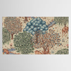 William Morris The Brook Cream Linen Woodland Tablecloth Gallery Image 2