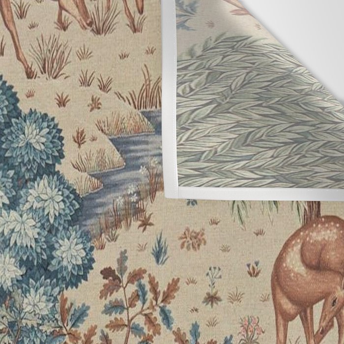 William Morris The Brook Cream Linen Woodland Wall Tapestry Gallery Image 3