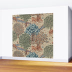 William Morris The Brook Cream Linen Woodland Wall Mural Gallery Image 2