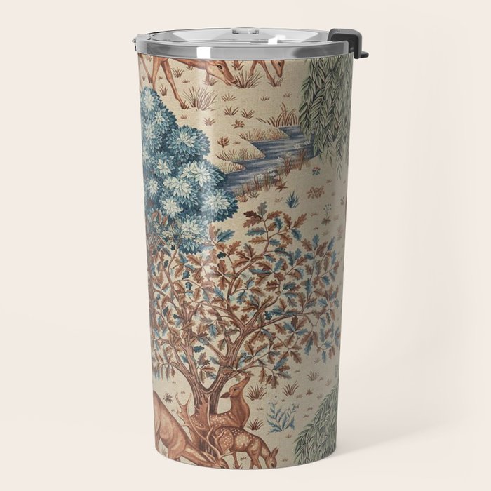 William Morris The Brook Cream Linen Woodland Travel Mug Gallery Image 2