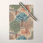 William Morris The Brook Cream Linen Woodland Wrapping Paper Gallery Image 1