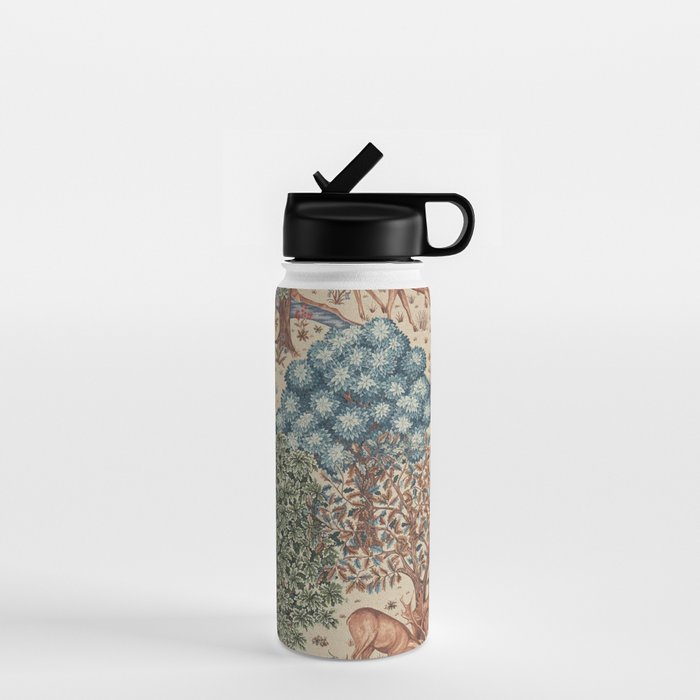 William Morris The Brook Cream Linen Woodland Water Bottle Gallery Image 1
