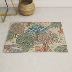 William Morris The Brook Cream Linen Woodland Rug Gallery Image 1