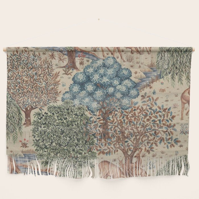 William Morris The Brook Cream Linen Woodland Wall Hanging Gallery Image 1