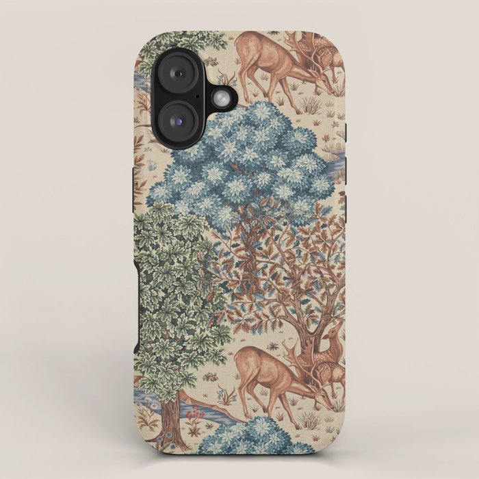 William Morris The Brook Cream Linen Woodland iPhone Case Gallery Image 1