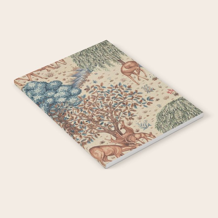 William Morris The Brook Cream Linen Woodland Notebook Gallery Image 2