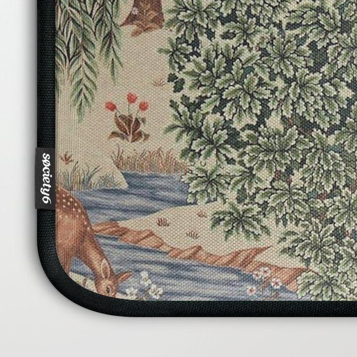 William Morris The Brook Cream Linen Woodland Laptop Sleeve Gallery Image 3