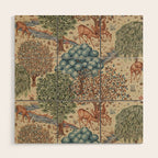 William Morris The Brook Cream Linen Woodland Wood Wall Art Gallery Image 1