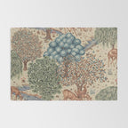 William Morris The Brook Cream Linen Woodland Rug Gallery Image 2