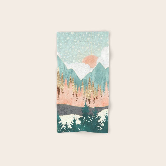 Winter Forest Vista Bath Towel Gallery Image 1