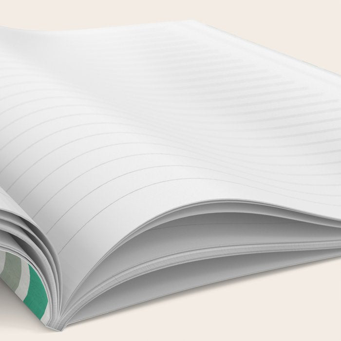 Japanese Seigaiha Wave â Mint & Gold Notebook Gallery Image 2