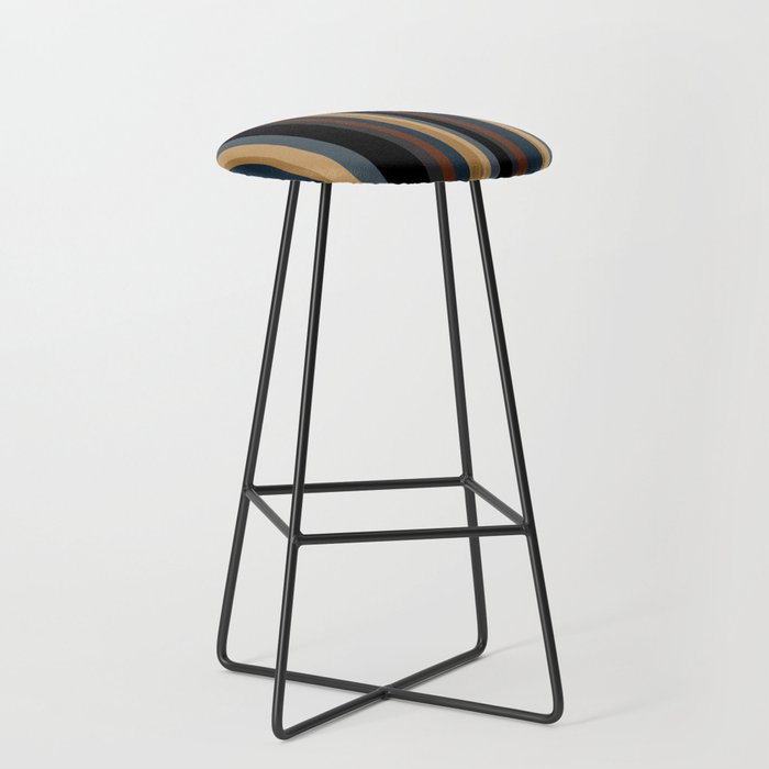 Classic Stripes V - Dark Vintage  Stool Gallery Image 1
