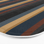 Classic Stripes V - Dark Vintage  Bath Mat Gallery Image 3