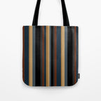 Classic Stripes V - Dark Vintage  Tote Bag Gallery Image 1