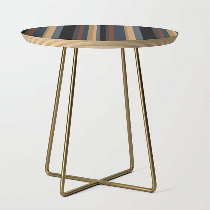 Classic Stripes V - Dark Vintage  Side Table Gallery Image 1