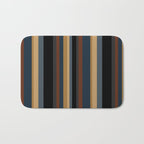 Classic Stripes V - Dark Vintage  Bath Mat Gallery Image 1