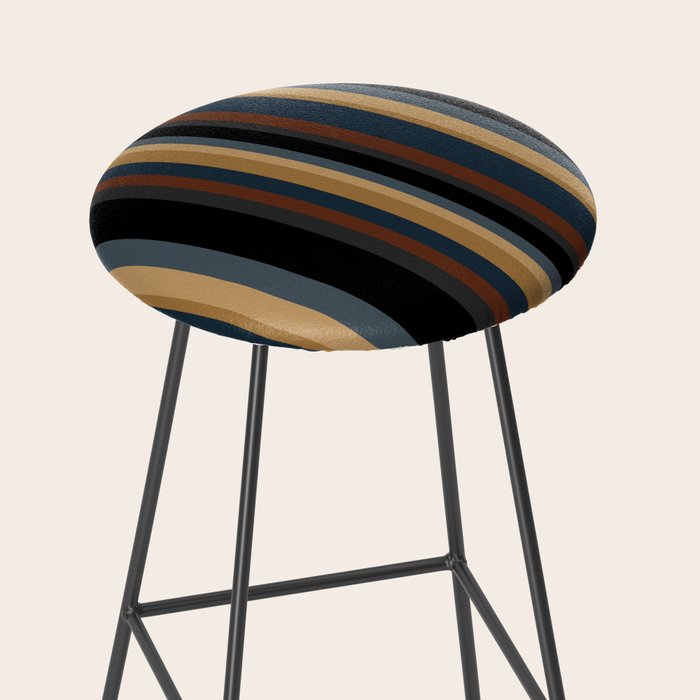 Classic Stripes V - Dark Vintage  Stool Gallery Image 2