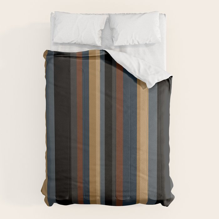 Classic Stripes V - Dark Vintage  Comforter Gallery Image 1