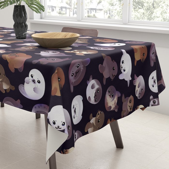 Seal pup - dark Tablecloth Gallery Image 3