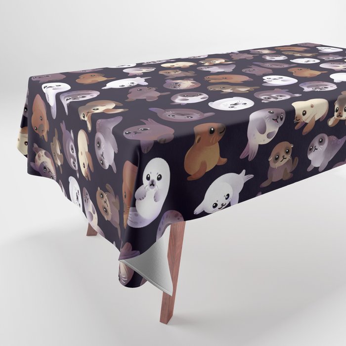 Seal pup - dark Tablecloth Gallery Image 1