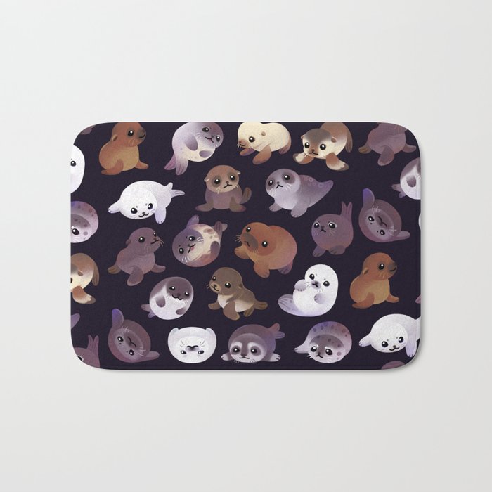 Seal pup - dark Bath Mat Gallery Image 1
