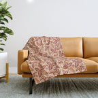 Summer Camping - Copper Peach Throw Blanket Gallery Image 1