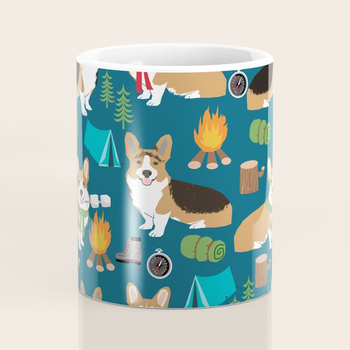 Corgi camping marshmallow roasting corgis outdoors nature dog lovers Coffee Mug Gallery Image 4