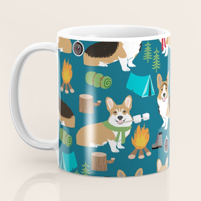 Corgi camping marshmallow roasting corgis outdoors nature dog lovers Coffee Mug Gallery Image 3