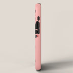 Bold Leopard Art Print on Pink with Floral Accents - Modern Animal Wall Art iPhone Case Gallery Image 2