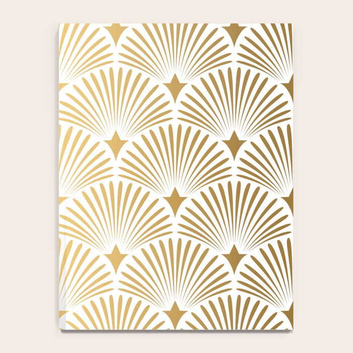 Art Deco Gold & White Gatsby Pattern Notebook Gallery Image 4
