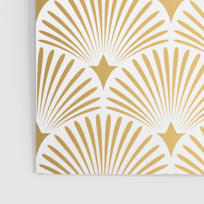 Art Deco Gold & White Gatsby Pattern Poster Gallery Image 3