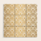Art Deco Gold & White Gatsby Pattern Wood Wall Art Gallery Image 1
