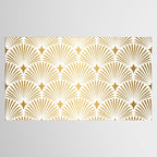 Art Deco Gold & White Gatsby Pattern Tablecloth Gallery Image 2