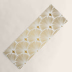 Art Deco Gold & White Gatsby Pattern Yoga Mat Gallery Image 1