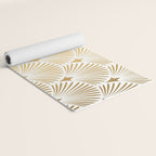 Art Deco Gold & White Gatsby Pattern Yoga Mat Gallery Image 2